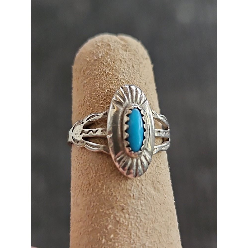Silver and Turquoise Women's Ring